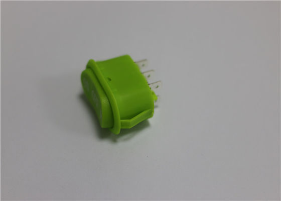 Hình bầu dục không thấm nước Mini Rocker Switch, Green Rocker Chuyển 10a 250 v