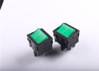 Điện tử màu xanh lá cây ON OFF Rocker Switch 4 Pins Với chỉ số ánh sáng