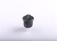 KCD1-201-2P 2nd Gear Black Round On Off Switch , 6A 2 Prong Rocker Switch