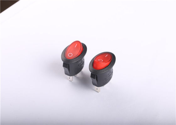 3 Way 3P Red Nút T85 Oval Rocker Switch Với đòn bẩy khác nhau và thiết bị đầu cuối
