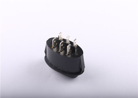 Tùy chỉnh Kích Thước Oval Rocker Switch, Nút màu đen Mini Rocker Chuyển 12 V