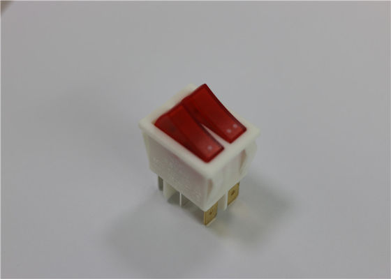 Mini 4/6 Pins Red Illuminated Rocker Switch, Không Thấm Nước Led Rocker Chuyển